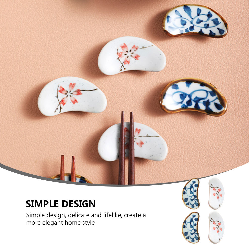 Chopstick Rest Ceramic - 4Pcs Household Chopstick Racks Japanese Type