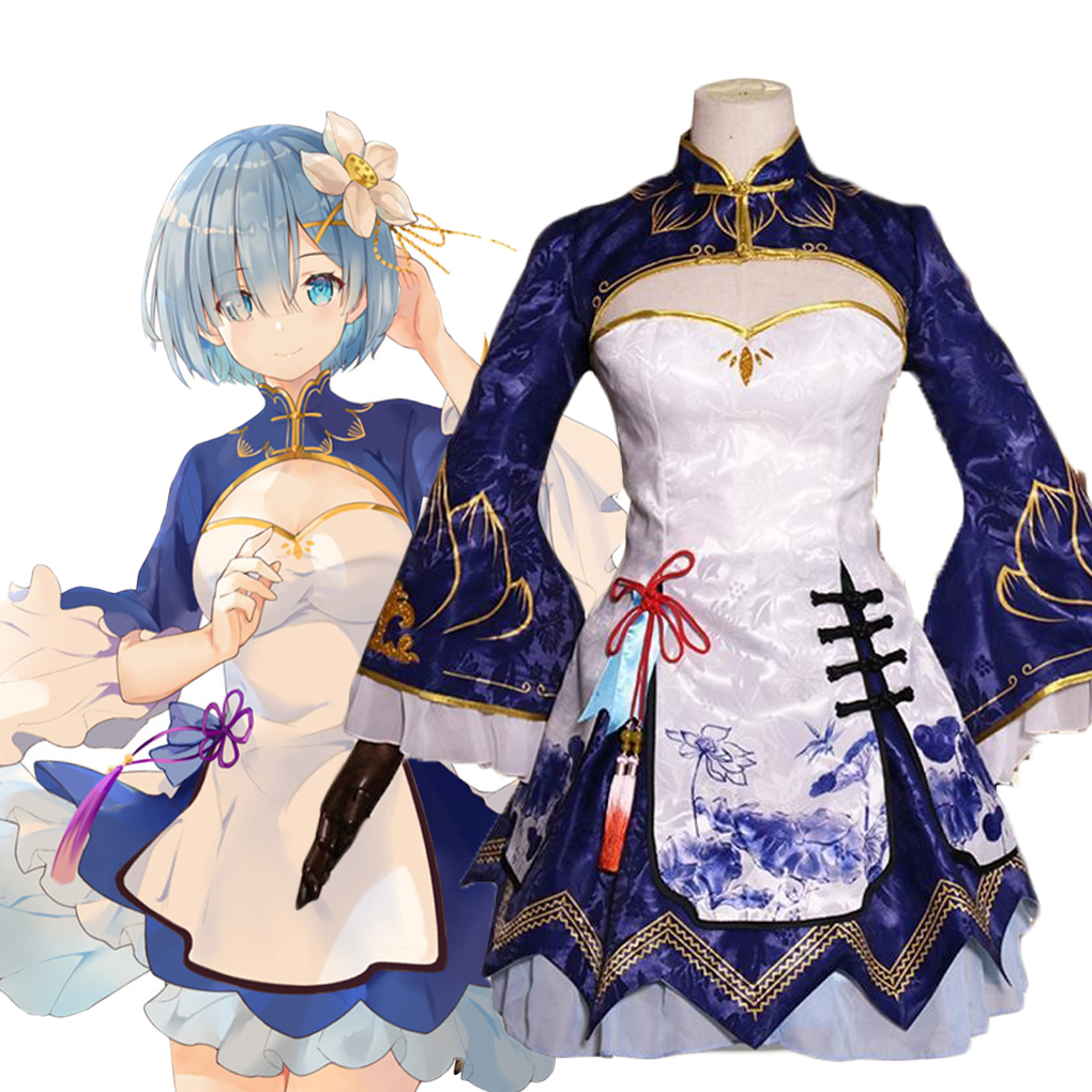 Japanese Girl Lifestyle - 2025 Rem Ram Cosplay Cheongsam Anime