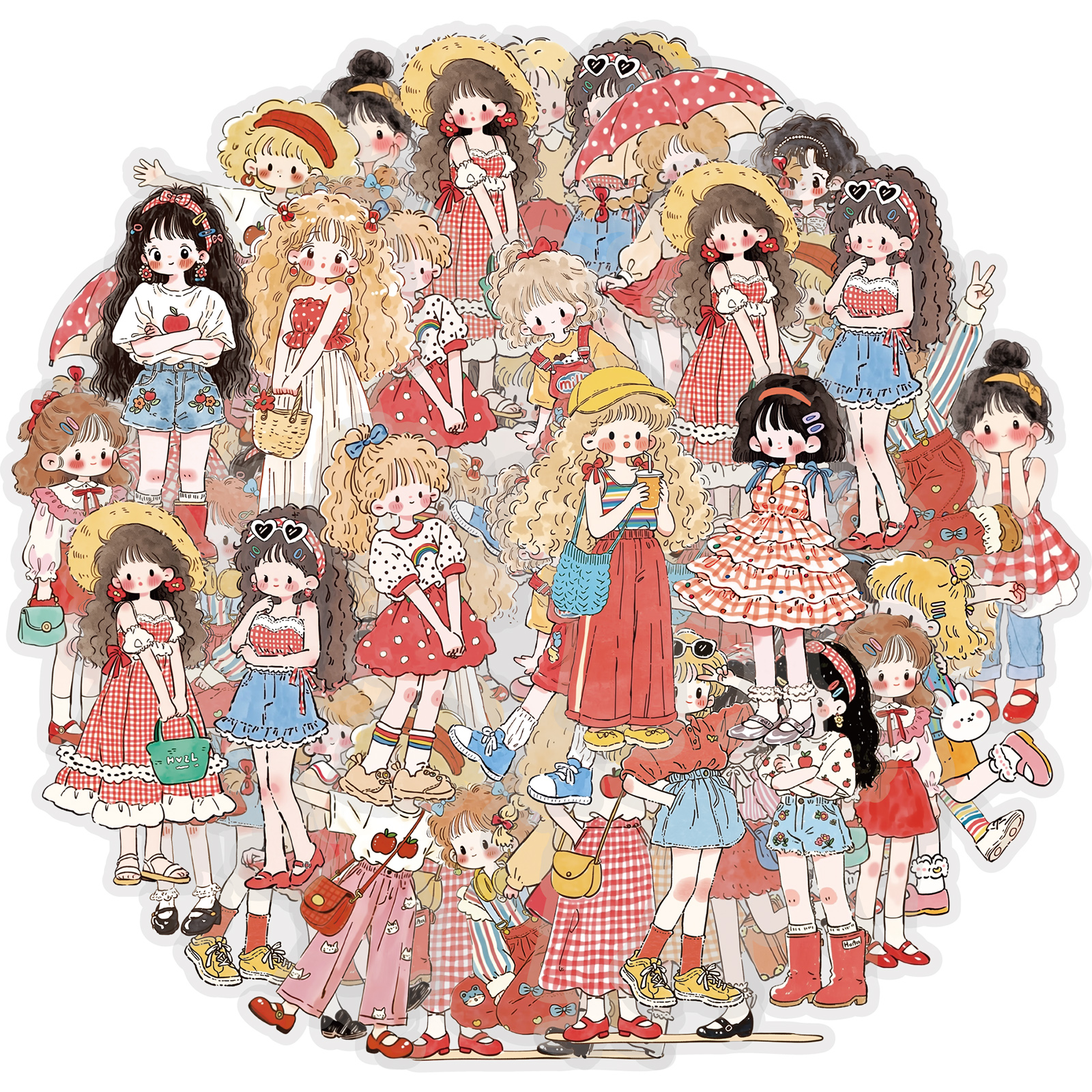 Japanese Girl Lifestyle - Etori Life Japanese-Style Red Checkered Sweet