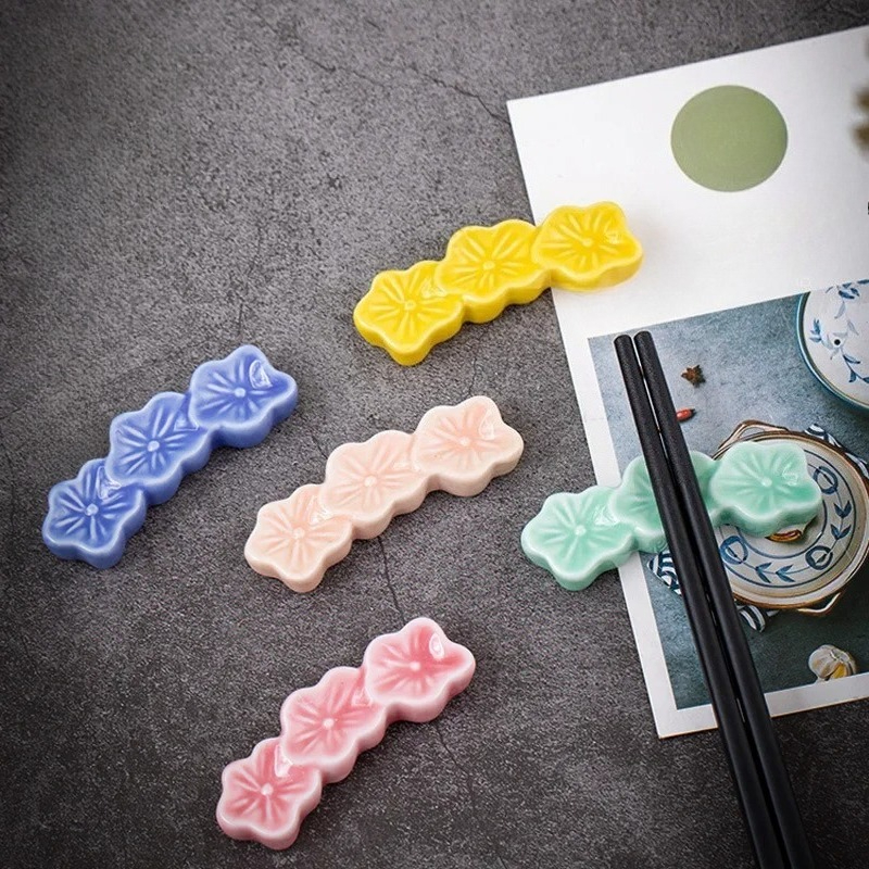 Chopstick Rest Ceramic - 1PC Ceramic Sakura Blossoms Chopsticks Holder