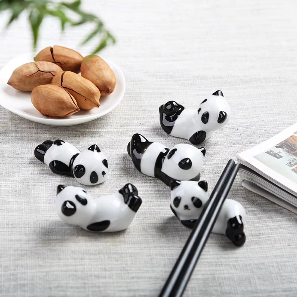 8Pcs/set DIY Panda Chopstick H - Chopstick Rest Ceramic のレビューと価格