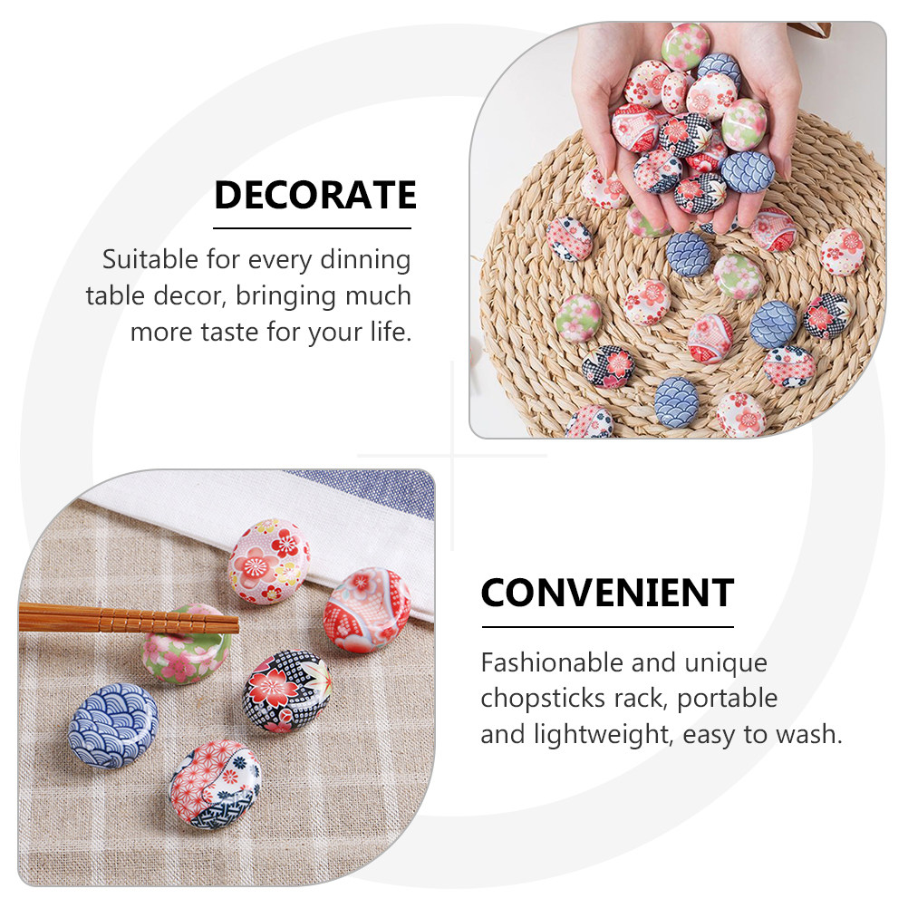 6 Pcs Utensil Storage Rack Cho - Chopstick Rest Ceramic のレビューと価格