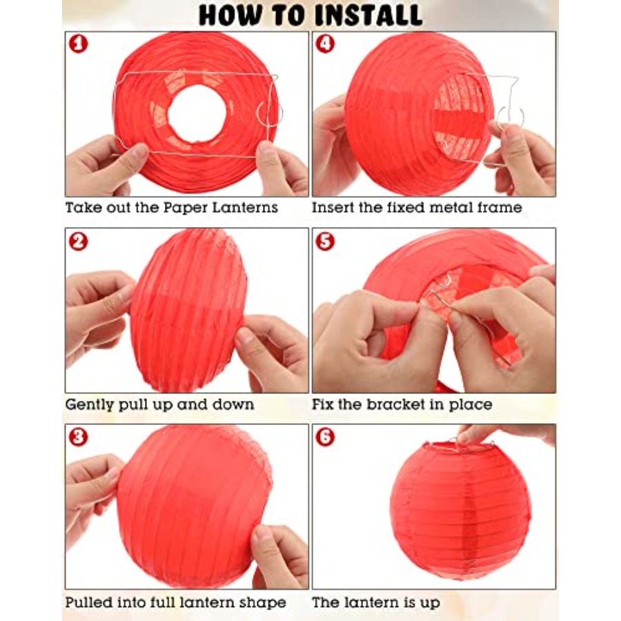 80 Pcs Paper Lanterns Chinese  - Japanese Lantern Paper のレビューと価格