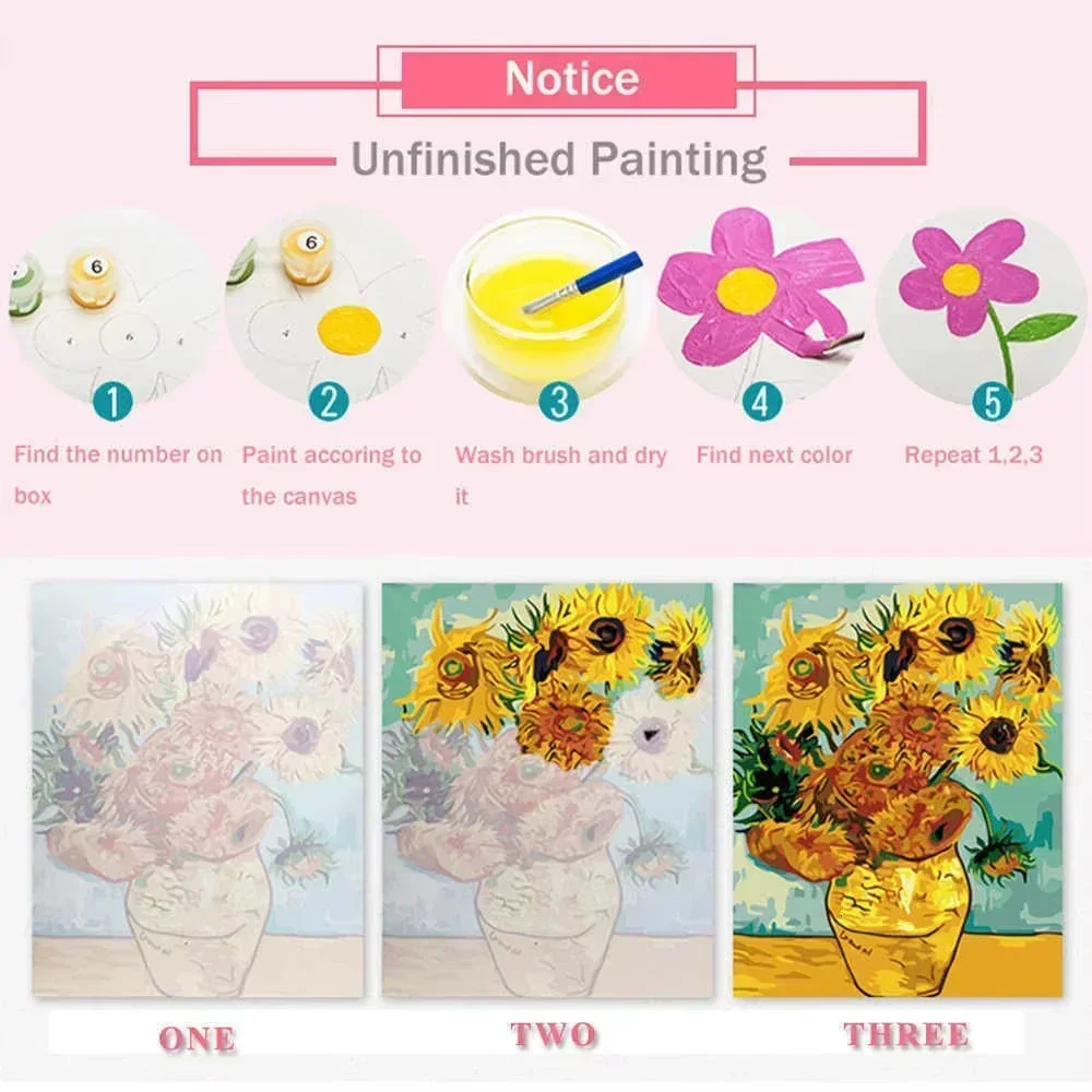 Oil Painting By Numbers kits  - Japanese Lifestyle Movie のレビューと価格